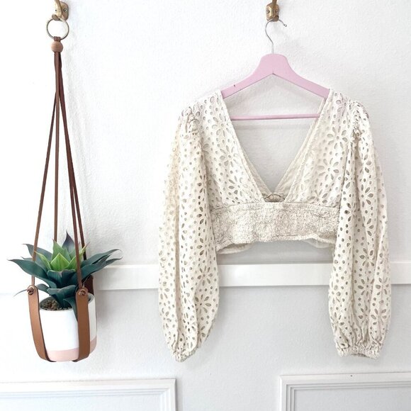 Jen's Pirate Booty Getaway Top Flower Power Natural Size S - Picture 7 of 8